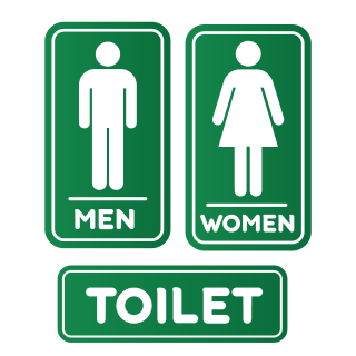 Toilet Sign Men Women